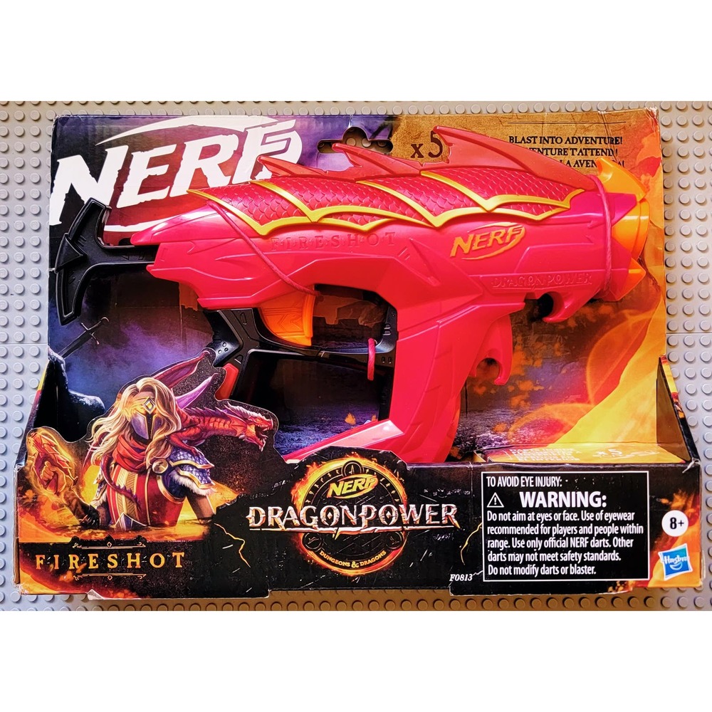 Nerf DragonPower Fireshot‎ Dart Blaster Dungeons and Dragons 5 Nerf Darts NEW